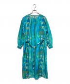 HERALBONYヘラルボニー）の古着「クルーネックワンピース「双竹」」｜グリーン×ブルー