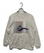 HERALBONYヘラルボニー）の古着「Light Weight スウェットクルー「街の花」」｜ベージュ