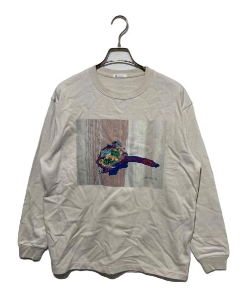 HERALBONY（ヘラルボニー）HERALBONY (ヘラルボニー) Light Weight スウェットクルー「街の花」 ベージュ サイズ:Mの古着・服飾アイテム