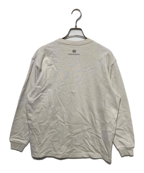 HERALBONY（ヘラルボニー）HERALBONY (ヘラルボニー) Light Weight スウェットクルー「街の花」 ベージュ サイズ:Mの古着・服飾アイテム