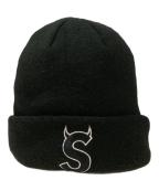 SUPREME×New Eraシュプリーム×ニューエラ）の古着「Devil S Logo Beanie」｜ブラック