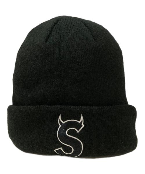 SUPREME（シュプリーム）Supreme (シュプリーム) New Era (ニューエラ) Devil S Logo Beanie ブラックの古着・服飾アイテム