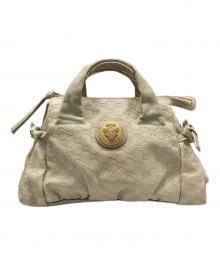 GUCCI（グッチ）の古着「グッチシマ ヒステリア ハンドバッグ」｜クリーム
