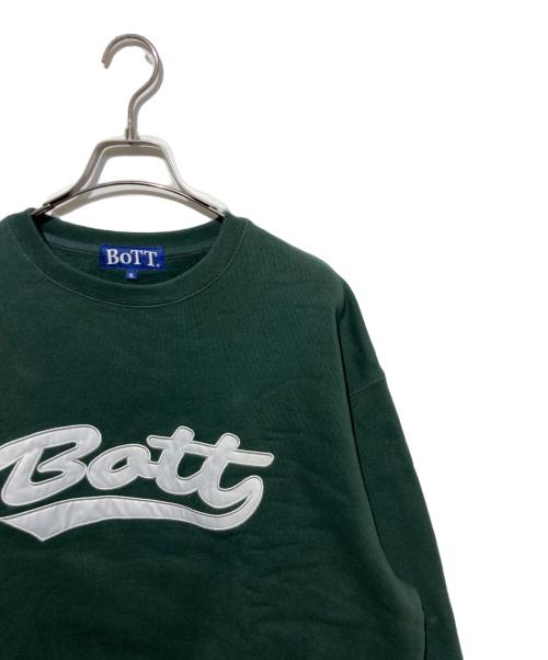 BoTT（ボット）BoTT (ボット) ロゴスウェット グリーン サイズ:XLの古着・服飾アイテム