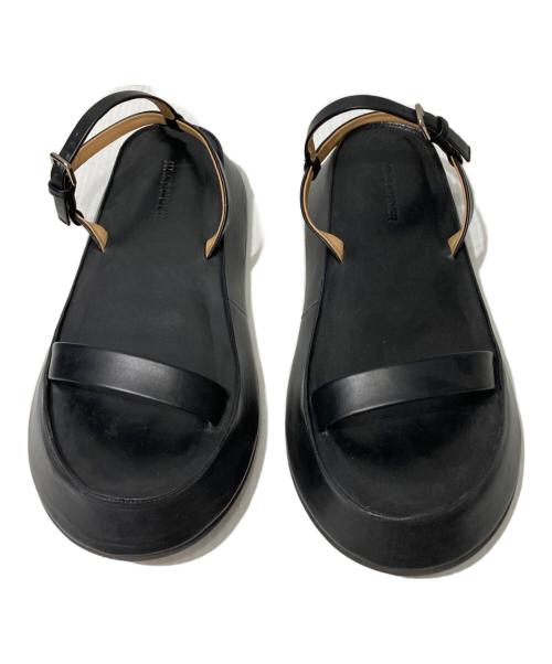 JIL SANDER（ジルサンダー）JIL SANDER (ジルサンダー) プラットフォームサンダル ブラック サイズ:35の古着・服飾アイテム