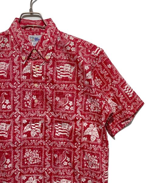reyn spooner（レイン スプナー）reyn spooner (レイン スプナー) 総柄プルオーバーシャツ レッド サイズ:Sの古着・服飾アイテム