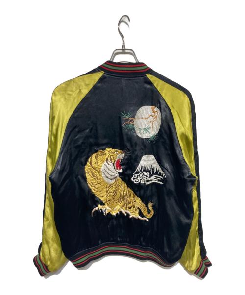 CROPPED HEADS（クロップドヘッズ）CROPPED HEADS (クロップドヘッズ) スーベニアジャケット ブラック×イエロー サイズ:Ｌの古着・服飾アイテム