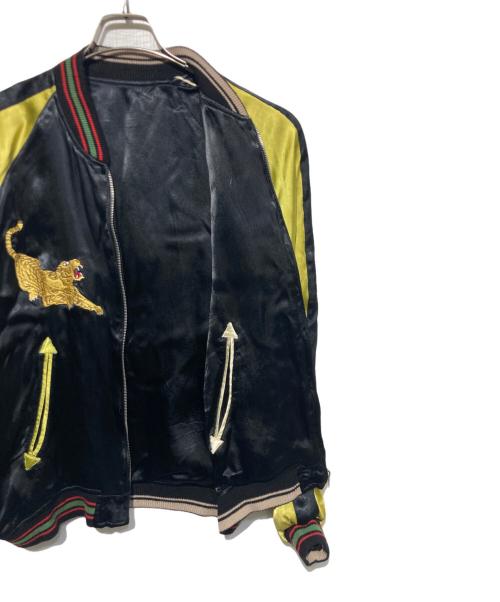 CROPPED HEADS（クロップドヘッズ）CROPPED HEADS (クロップドヘッズ) スーベニアジャケット ブラック×イエロー サイズ:Ｌの古着・服飾アイテム
