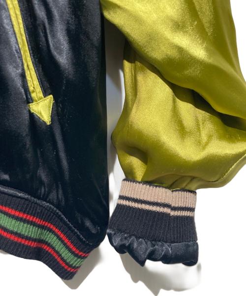 CROPPED HEADS（クロップドヘッズ）CROPPED HEADS (クロップドヘッズ) スーベニアジャケット ブラック×イエロー サイズ:Ｌの古着・服飾アイテム