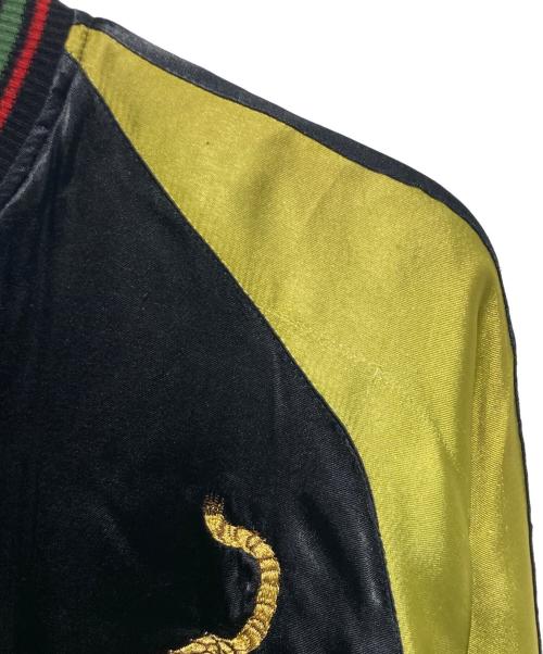 CROPPED HEADS（クロップドヘッズ）CROPPED HEADS (クロップドヘッズ) スーベニアジャケット ブラック×イエロー サイズ:Ｌの古着・服飾アイテム