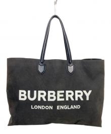 BURBERRY（バーバリー）の古着「ロゴプリントキャンバストートバッグ」｜ブラック