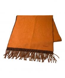 HERMES（エルメス）の古着「レクトヴェルソカシミヤマフラー」｜ブラウン×オレンジ