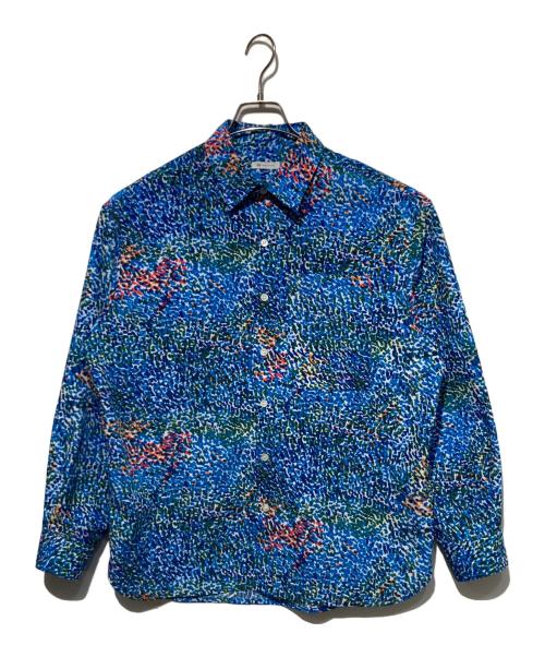 HERALBONY（ヘラルボニー）HERALBONY (ヘラルボニー) ブロードレギュラーカラーシャツ「（無題）（青）」 ブルー サイズ:Mの古着・服飾アイテム