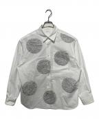 HERALBONYヘラルボニー）の古着「レギュラーカラーシャツ「marina-moji003」」｜ホワイト