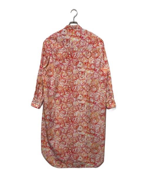 HERALBONY（ヘラルボニー）HERALBONY (ヘラルボニー) シャツワンピース「タイトル不明」 レッド×ピンク サイズ:Fの古着・服飾アイテム