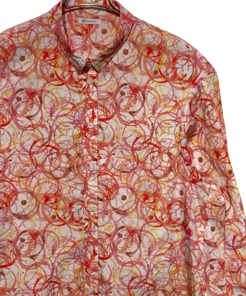 HERALBONY（ヘラルボニー）HERALBONY (ヘラルボニー) シャツワンピース「タイトル不明」 レッド×ピンク サイズ:Fの古着・服飾アイテム