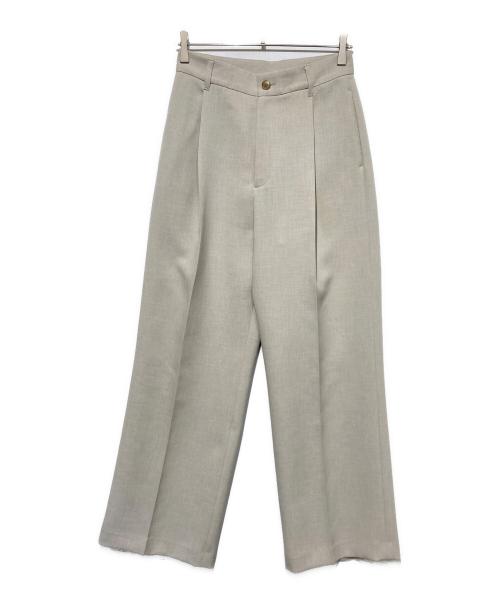 MARW UNITED ARROWS（マルゥ ユナイテッドアローズ）MARW UNITED ARROWS (マルゥ ユナイテッドアローズ) タックストレートパンツ ベージュ サイズ:38の古着・服飾アイテム
