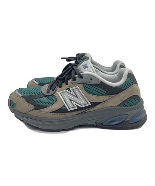 NEW BALANCE（ニューバランス）NEW BALANCE (ニューバランス) ローカットスニーカー グレー×グリーン サイズ:28cmの古着・服飾アイテム