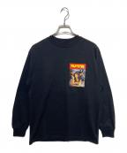 WACKO MARIAワコマリア）の古着「CREW NECK LONG SLEEVE T-SHIRT ( TYPE-3 )」｜ブラック