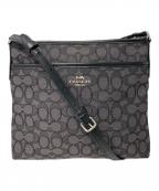 COACHコーチ）の古着「シグネチャーショルダーバッグ」｜ブラック