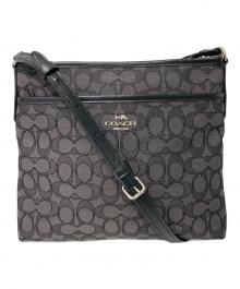 COACH（コーチ）の古着「シグネチャーショルダーバッグ」｜ブラック