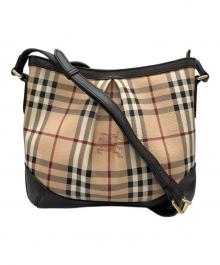 BURBERRY（バーバリー）の古着「ノバチェック柄ショルダーバッグ」｜ベージュ×ブラウン