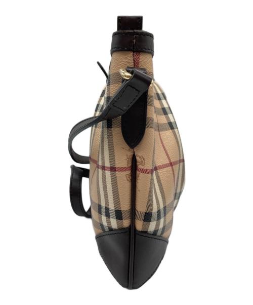 BURBERRY（バーバリー）BURBERRY (バーバリー) ノバチェック柄ショルダーバッグ ベージュ×ブラウンの古着・服飾アイテム