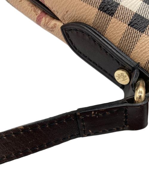 BURBERRY（バーバリー）BURBERRY (バーバリー) ノバチェック柄ショルダーバッグ ベージュ×ブラウンの古着・服飾アイテム