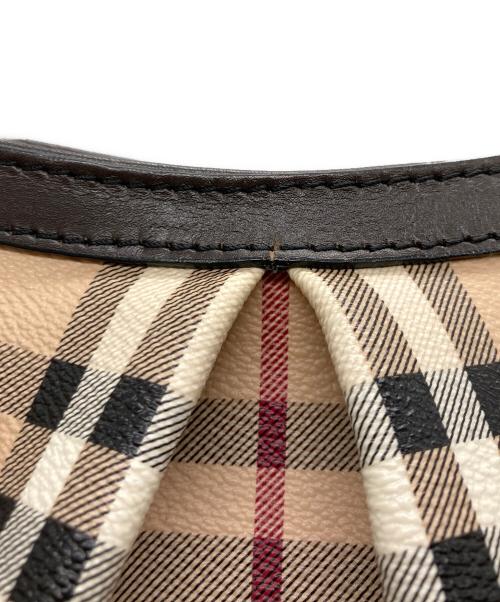 BURBERRY（バーバリー）BURBERRY (バーバリー) ノバチェック柄ショルダーバッグ ベージュ×ブラウンの古着・服飾アイテム