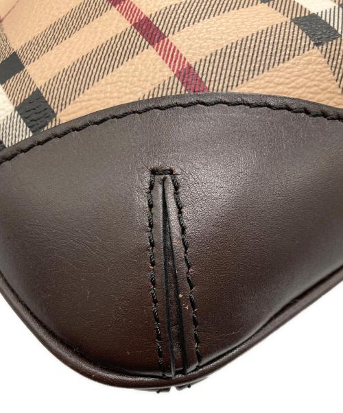 BURBERRY（バーバリー）BURBERRY (バーバリー) ノバチェック柄ショルダーバッグ ベージュ×ブラウンの古着・服飾アイテム