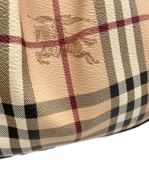BURBERRY（バーバリー）BURBERRY (バーバリー) ノバチェック柄ショルダーバッグ ベージュ×ブラウンの古着・服飾アイテム