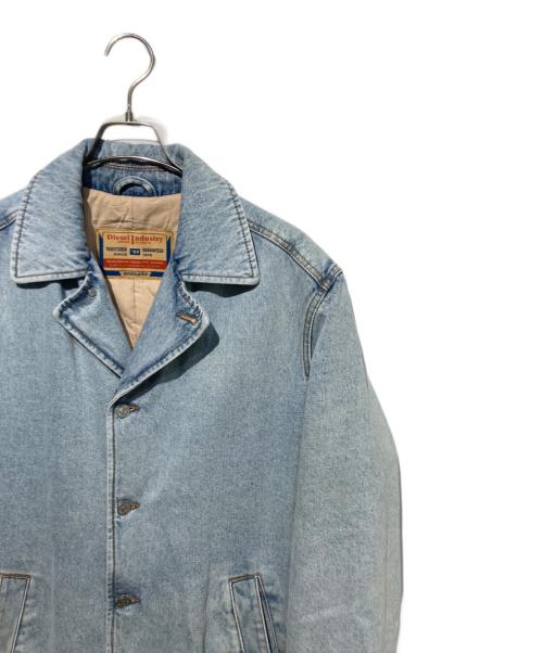 DIESEL（ディーゼル）DIESEL (ディーゼル) D-ROKU-LONG-F1 中綿デニムコート インディゴ サイズ:Lの古着・服飾アイテム