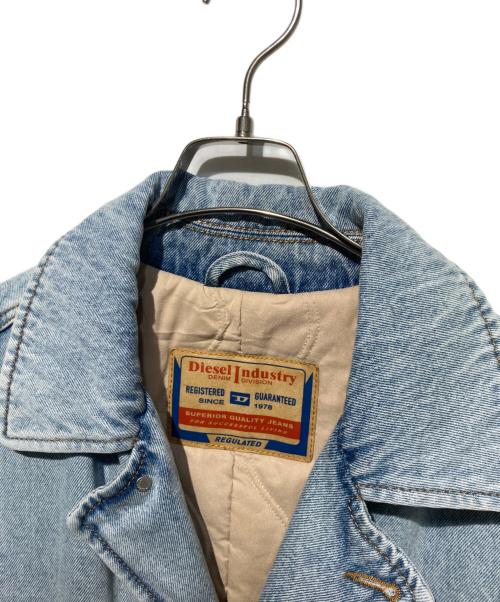 DIESEL（ディーゼル）DIESEL (ディーゼル) D-ROKU-LONG-F1 中綿デニムコート インディゴ サイズ:Lの古着・服飾アイテム