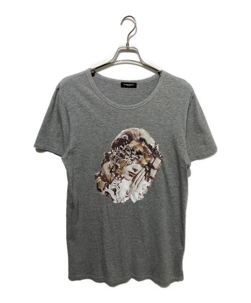 CoSTUME NATIONAL HOMME（コスチューム ナショナル オム）CoSTUME NATIONAL HOMME (コスチューム ナショナル オム) プリントTシャツ グレー サイズ:48の古着・服飾アイテム