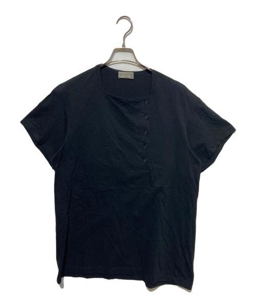 YOHJI YAMAMOTO（ヨウジヤマモト）YOHJI YAMAMOTO (ヨウジヤマモト) スクエアネックTシャツ ブラック サイズ:3の古着・服飾アイテム