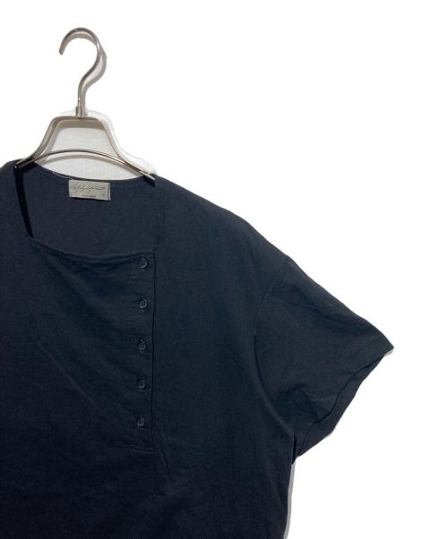 YOHJI YAMAMOTO（ヨウジヤマモト）YOHJI YAMAMOTO (ヨウジヤマモト) スクエアネックTシャツ ブラック サイズ:3の古着・服飾アイテム