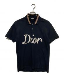 DIOR HOMME×Travis Scott CACTUS JACK（ディオール オム×トラヴィス・スコット カクタスジャック）の古着「ロゴポロシャツ」｜ブラック