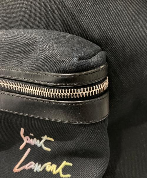Saint Laurent Paris（サンローランパリ）Saint Laurent Paris (サンローランパリ) キャンバス シティバックパック ブラックの古着・服飾アイテム