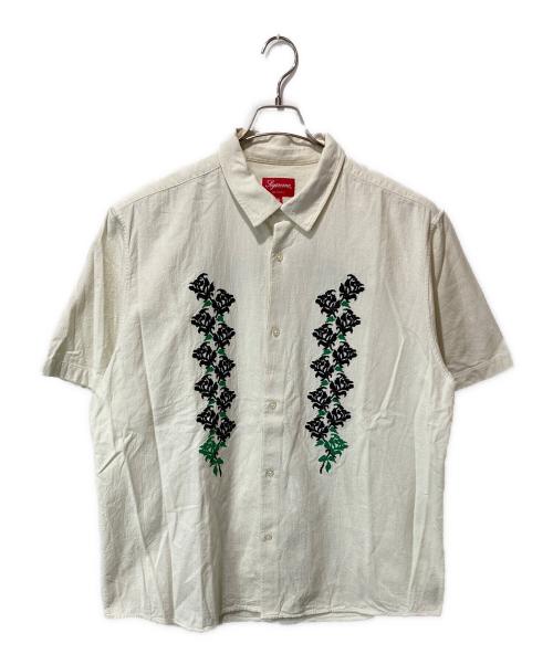 SUPREME（シュプリーム）SUPREME (シュプリーム) Needlepoint S/S Shirt ホワイト サイズ:XLの古着・服飾アイテム
