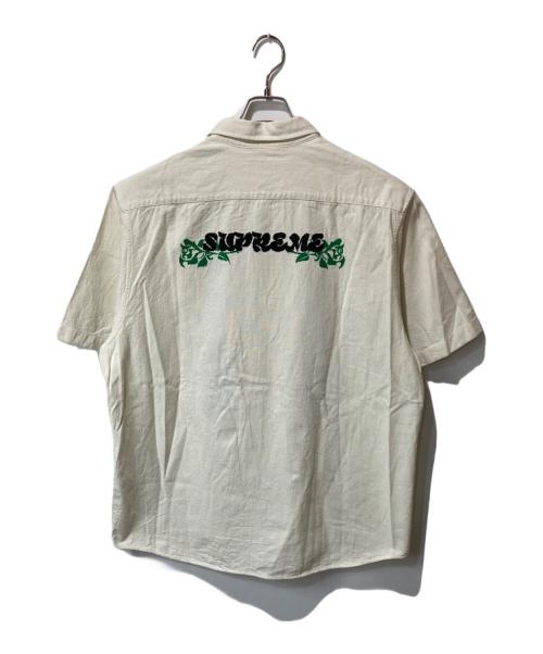 SUPREME（シュプリーム）SUPREME (シュプリーム) Needlepoint S/S Shirt ホワイト サイズ:XLの古着・服飾アイテム