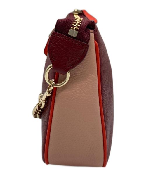 COACH（コーチ）COACH (コーチ) チェーンハンドバッグ レッドの古着・服飾アイテム