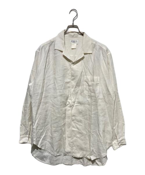 Yohji Yamamoto pour homme（ヨウジヤマモト プールオム）Yohji Yamamoto pour homme (ヨウジヤマモト プールオム) リネンレーヨンオープンカラーシャツ アイボリー サイズ:Mの古着・服飾アイテム