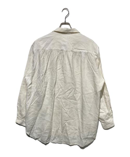 Yohji Yamamoto pour homme（ヨウジヤマモト プールオム）Yohji Yamamoto pour homme (ヨウジヤマモト プールオム) リネンレーヨンオープンカラーシャツ アイボリー サイズ:Mの古着・服飾アイテム