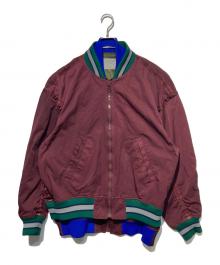 KOLOR（カラー）の古着「レイヤードブルゾン」｜ボルドー
