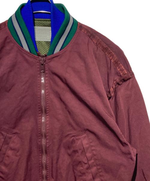KOLOR（カラー）KOLOR (カラー) レイヤードブルゾン ボルドー サイズ:3の古着・服飾アイテム