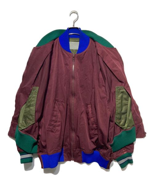 KOLOR（カラー）KOLOR (カラー) レイヤードブルゾン ボルドー サイズ:3の古着・服飾アイテム