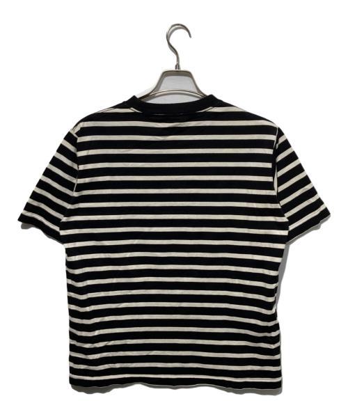 COMOLI（コモリ）COMOLI (コモリ) コットンボーダー半袖クルー Tシャツ ブラック×ホワイト サイズ:1の古着・服飾アイテム