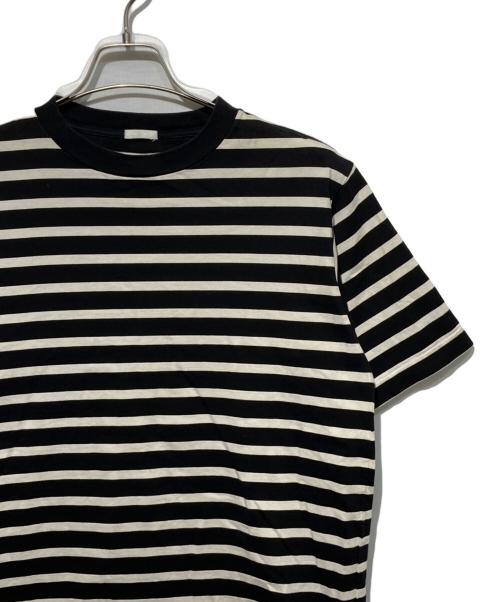 COMOLI（コモリ）COMOLI (コモリ) コットンボーダー半袖クルー Tシャツ ブラック×ホワイト サイズ:1の古着・服飾アイテム