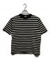 COMOLI（コモリ）の古着「コットンボーダー半袖クルー Tシャツ」｜ブラック×ホワイト