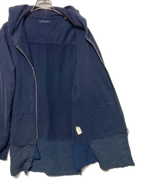 JohnUNDERCOVER（ジョンアンダーカバー）JohnUNDERCOVER (ジョンアンダーカバー) ジップパーカー ネイビー サイズ:3の古着・服飾アイテム